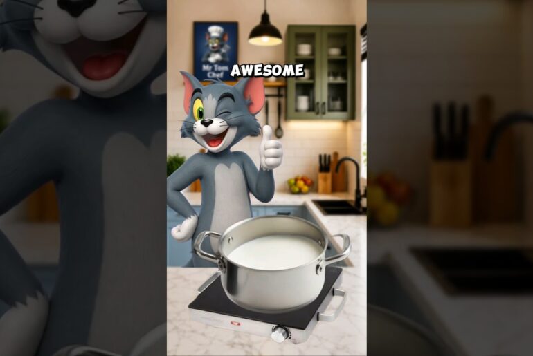 Let's Make HOT CHOCOLATE Together! 🍫😋 #cooking #hotchocolate #tomandjerry #shorts