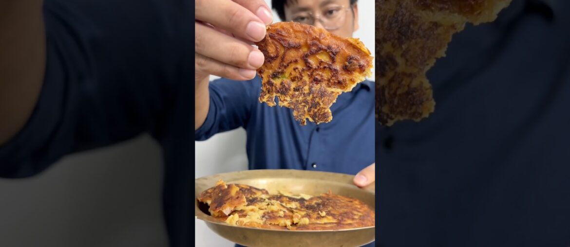 50g Protein Besan Chilla 💪🔥 Easy High Protein Recipe #food #cooking #reels #viral #shorts #fyp
