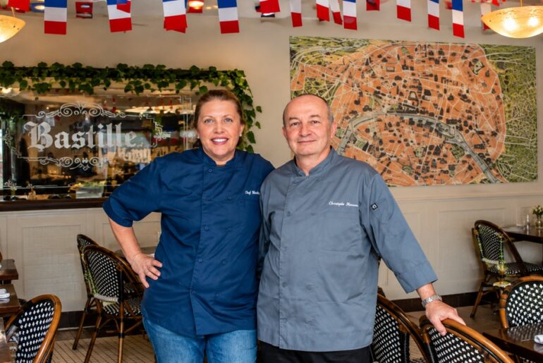 Chefs Michelle and Christophe Poteaux of Bastille Brasserie & Bar in Alexandria