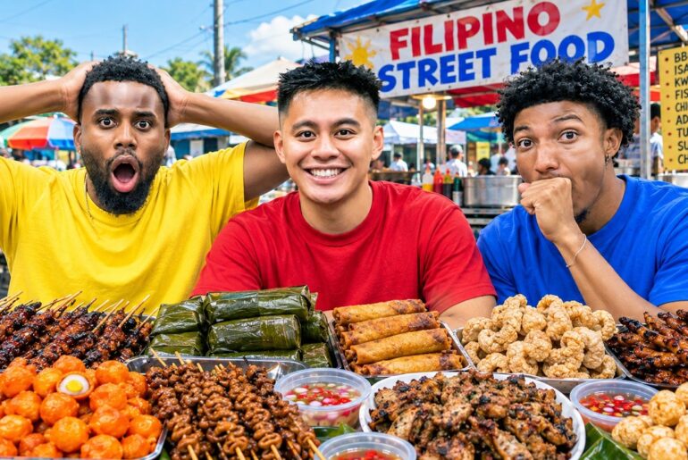 My Friends Try Filipino Street Food *they were shocked!*