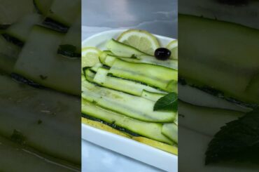 Zucchini carpaccio—better than fish! #recipe #cooking #food