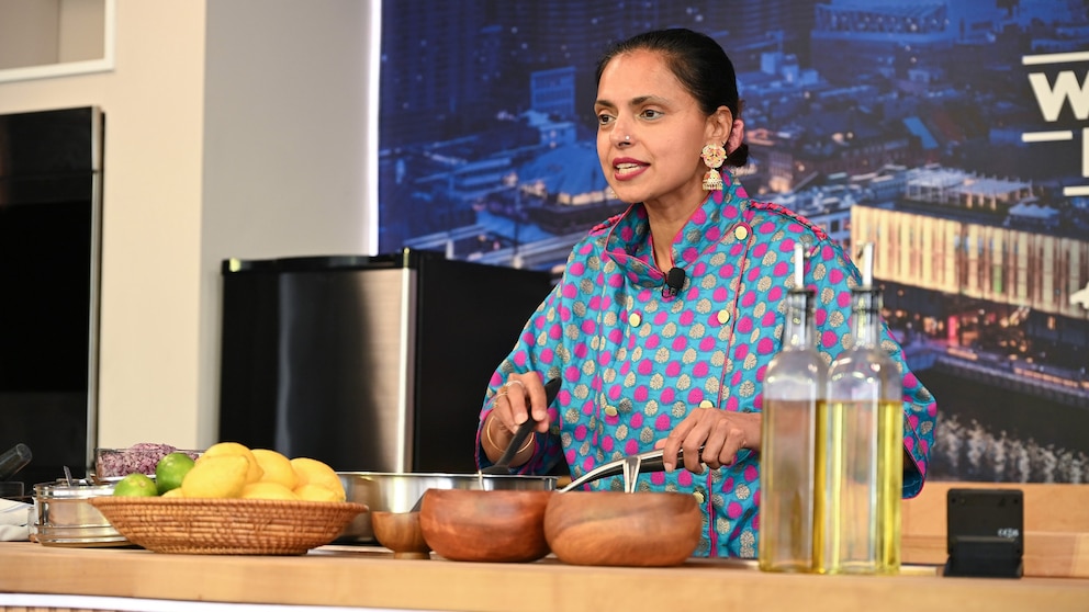 Chef Maneet Chauhan shares recipes for samosas, pistachio ladoo