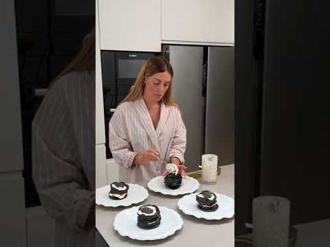 How to Make Black Muffin with Tomato Mousse & Stracciatella: Fine Dining 🧁🍅