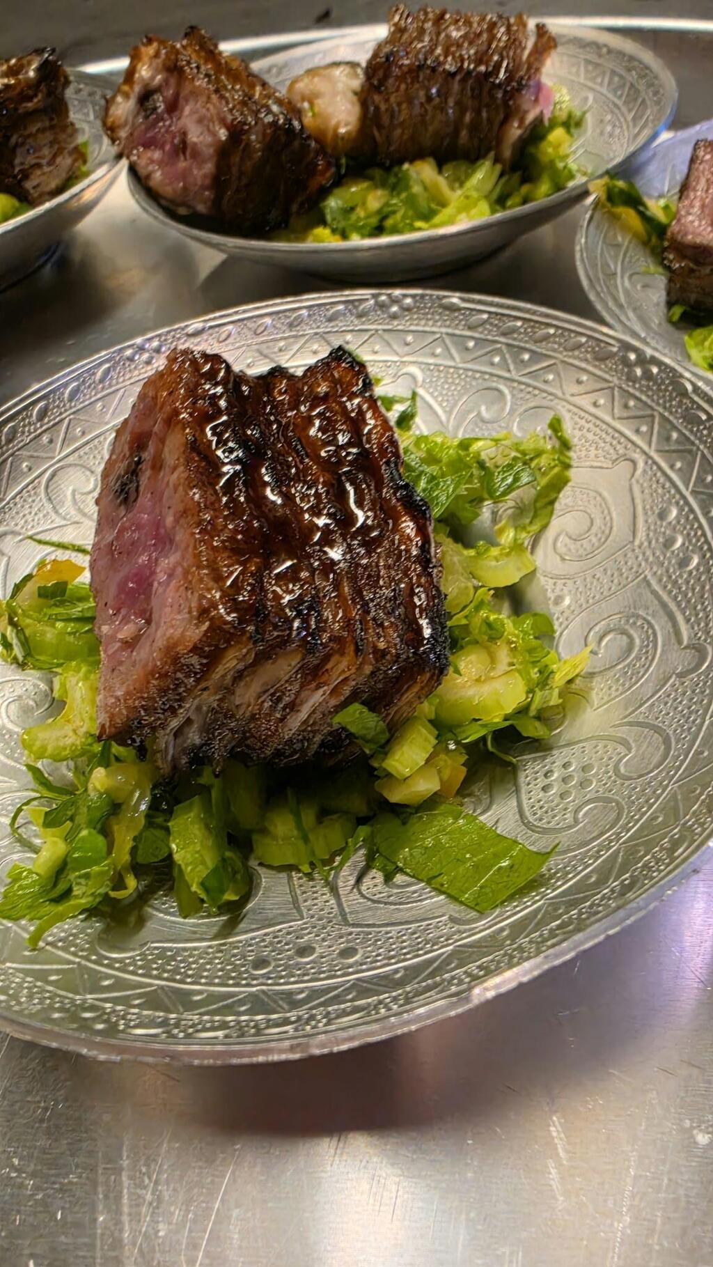 Israeli cuisine prepared for the Tourism Ministry's 'Taste of Israel' initiative, led by chef Yossi Shitrit 